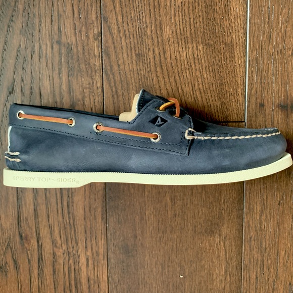 NWOT Men’s Navy Blue Sperry’s - Picture 5 of 8